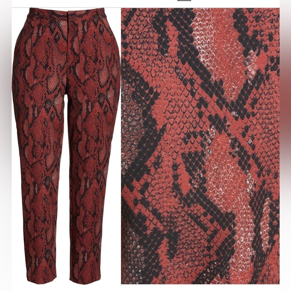 L’agence Ludivine Snakeskin Cropped Trouser Pant - Picture 5 of 11